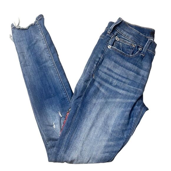 Embellished Express Mid Rise Embellished Jeans - Picture 7 of 15